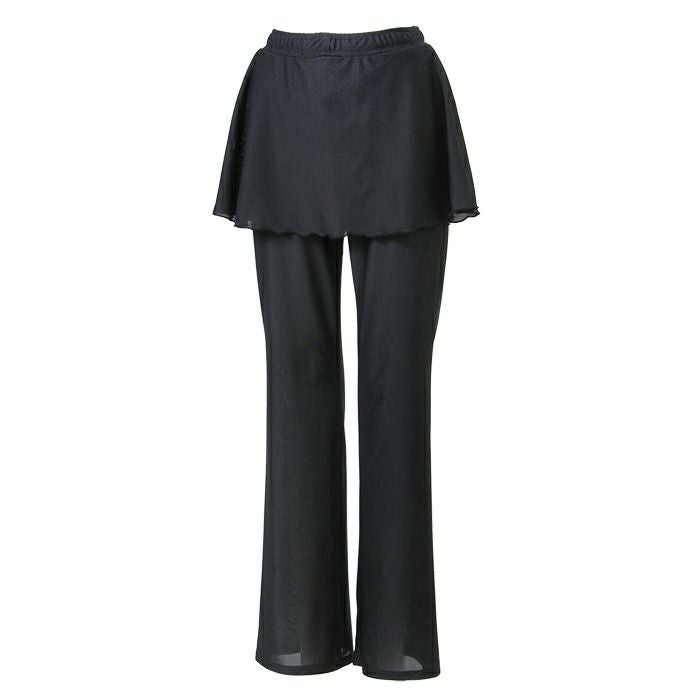 スコート付きパンツ 総メッシュ ブーツカット ベーシックスコート