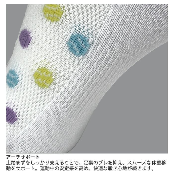 Ladies' 3P ソックス ハーフ丈 ダンロップ DUNLOP TPO-6644W 692
