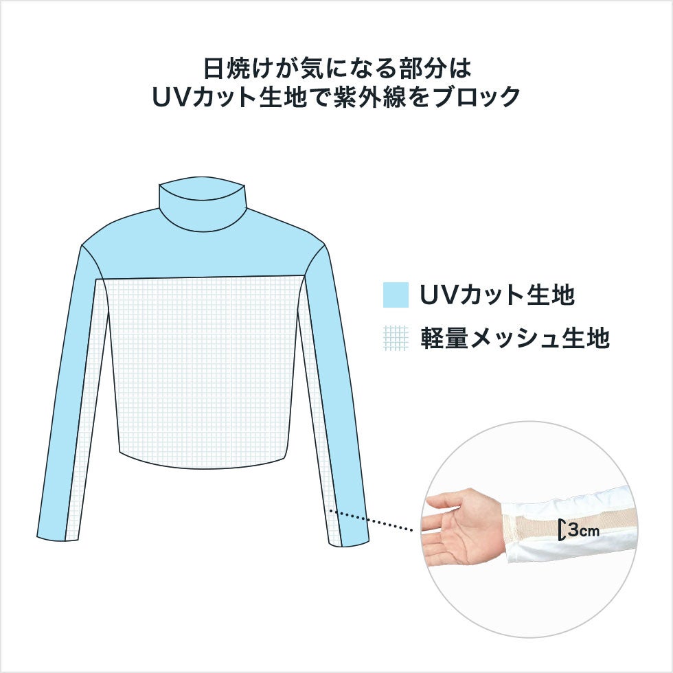 重ね着専用】テニス インナー 爆涼メッシュハイネックインナー
