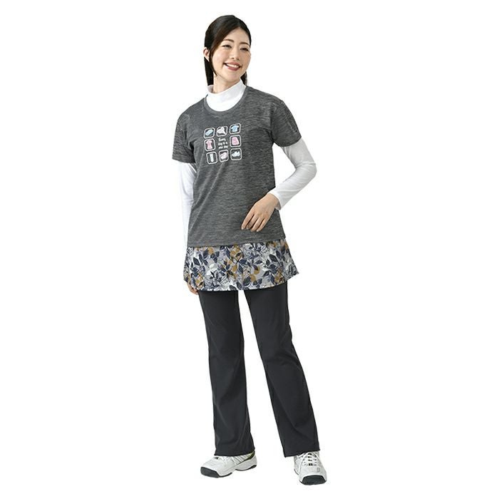 テニス ドライ プリントTシャツ 吸汗発散 UVカット ストレッチ 25-077