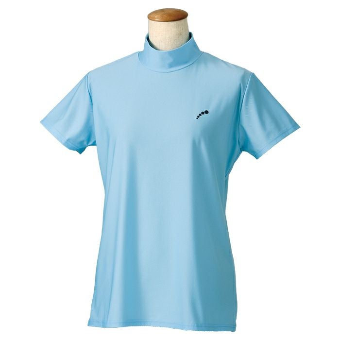 ハイネック半袖Tシャツ 衿高5cm UVカット スーパーストレッチ 吸汗発散